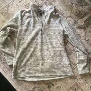 Eddie Bauer Textured Gray Pullover Size Large